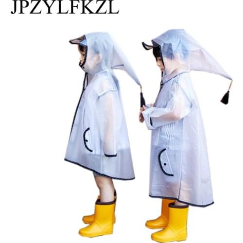 Cute Small Waterproof Polyester Rain Coat Boy Children Girls Windproof Poncho Kindergarten Student Baby Raincoat for children