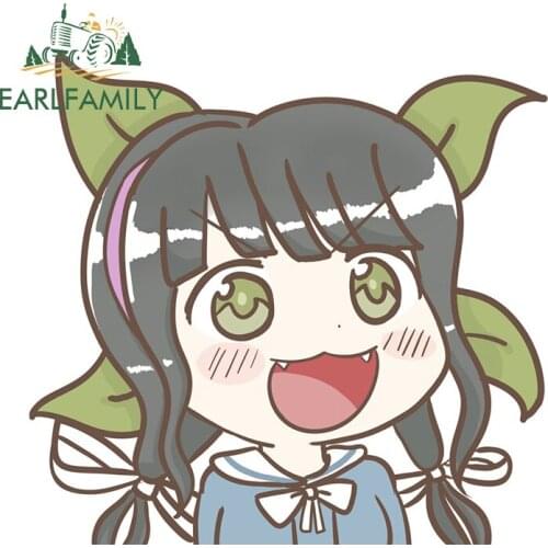 EARLFAMILY 13cm x 12.4cm for Tenko Chabashir Funny Car Stickers Sunscreen Car Accessoires Creativite Auto Motorcycle Decoration