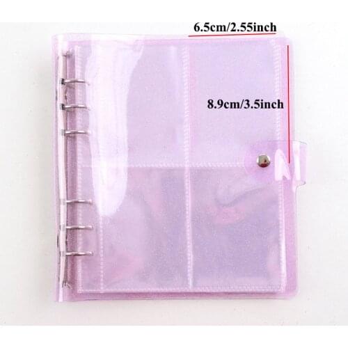 3/5 inches Large Capacity 200 Pockets Photo Album Card Holder Jelly Color Transparent Photo Holder Card Bag Business Card Holder