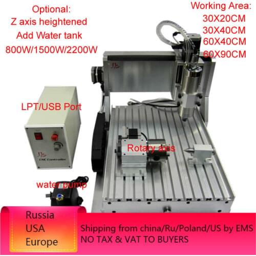 Cnc router 3020 automatic woodworking engraving 3040 PCB carved 3d metal jade milling machine 6040 with limit switch
