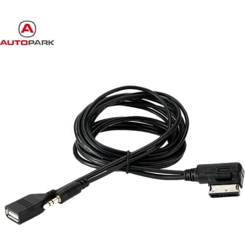 KKmoon Music AMI MMI Interface USB Charger 3.5mm Mini Jack Aux MP3 Cable for VW for AUDI S5 Q5 Q7 A3 A4L A5 A1