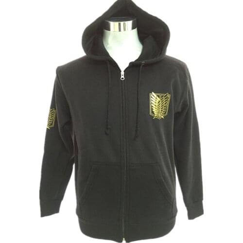Japan Anime Attack On Titan cosplay costume Hoodies Sweatshirts Coat Halloween Party Hoodies Costume Clothing Zipper Hoodies