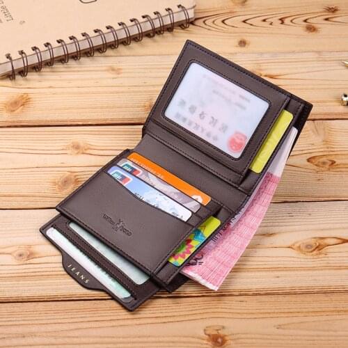 Leather Mens wallet multi function fashion card seat brand drivers license PURSE Coin Card Cover Wallet