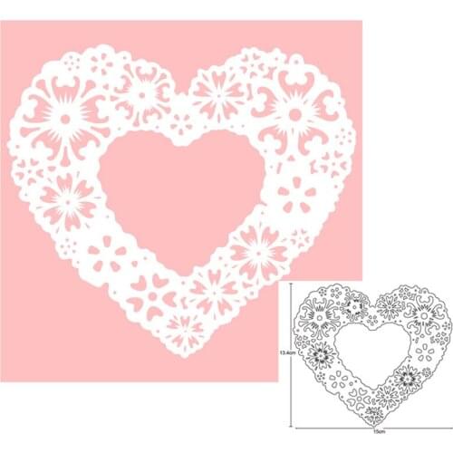 Lace Heart Frame metal cutting dies cut dies Scrapbooking Diy craft paper knife mould blade punch stencils dies Embossing Dies
