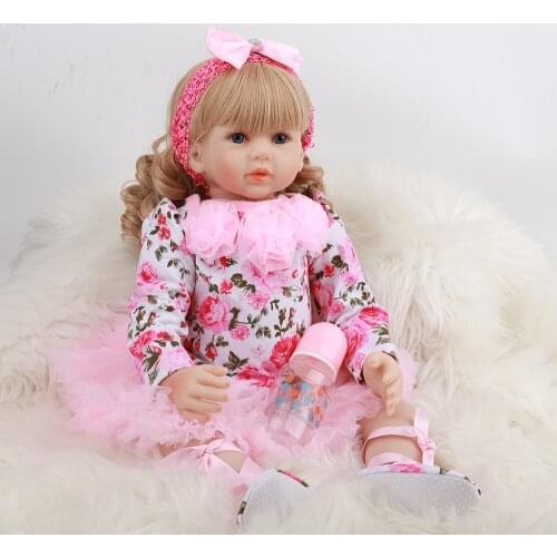 24 Inch Reborn Dolls 60cm Cloth Body Newborn Girl Babies Toy Princess Boneca Baby Doll Kid Birthday Gift Collect