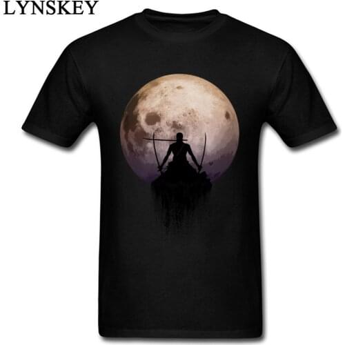 Hot One Piece Zoro Santoryu Stylish Men Tops Tees Pure Cotton Teens T-shirt Fashion Anime Print Streetwear