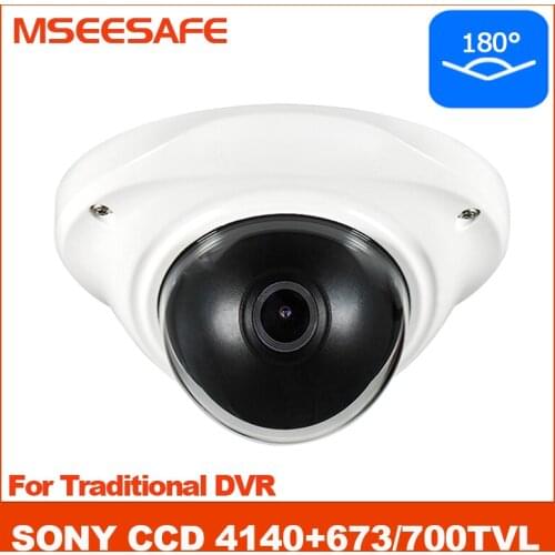 Mseesafe 700TVL 180 Degree Analog Fisheye Wired Security Cameras & Video Surveillance Without IR Led Elevator Wide Angle View