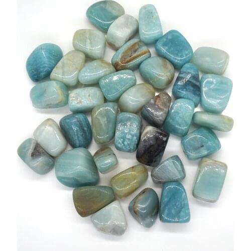 Natural Amazonite Stone Healing Crystal Quartz Mineral Specimen Rock Reiki Tumbled Energy Bulk Gemstone Home Aquarium Decoration
