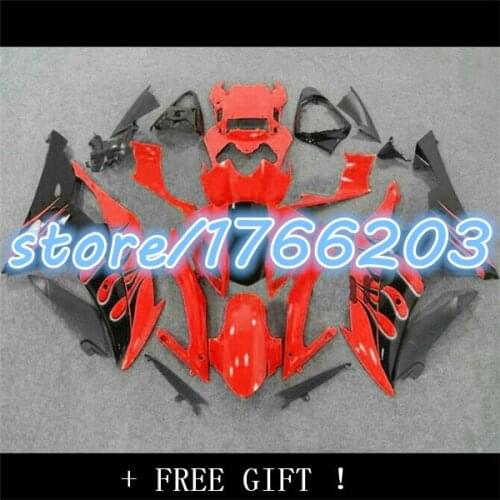 Black flames red Fairing kit for YZFR6 08 09 10 11 12 13 14 YZF R6 2008 2014 YZF600 Fairings BBF