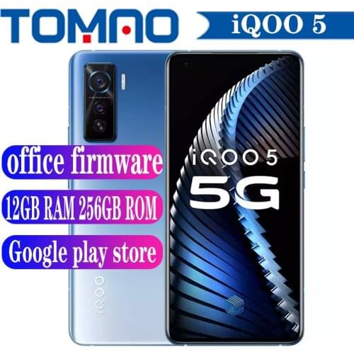 Original Official New Vivo iQOO 5 8GB 12GB RAM 128GB 256GB ROM Snapdragon 865 5G Smartphone 55W 120Hz Refresh Rate Android 10