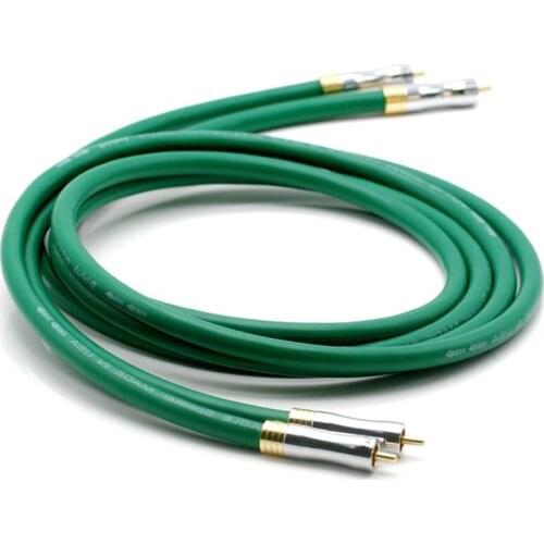 Pair Mackintosh Copper-silver Alloy RCA Interconnection HiFi Audio Signal Cable for Amplifier CD Player