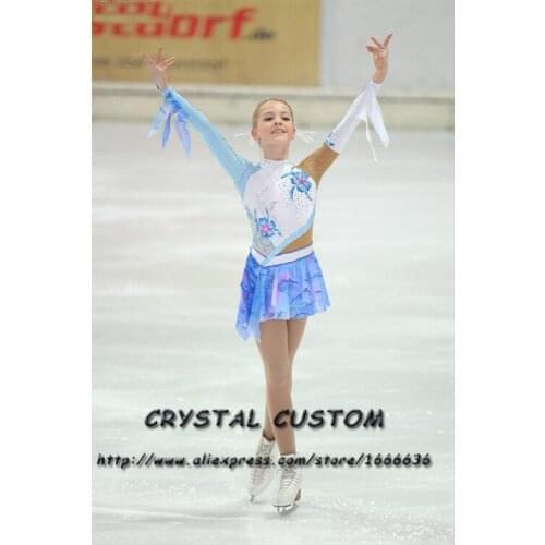 Hot Sales Ice Figure Skating Dresses Fashion New Brand Competition Girls Figure Skating Dresses Crystal DR3680