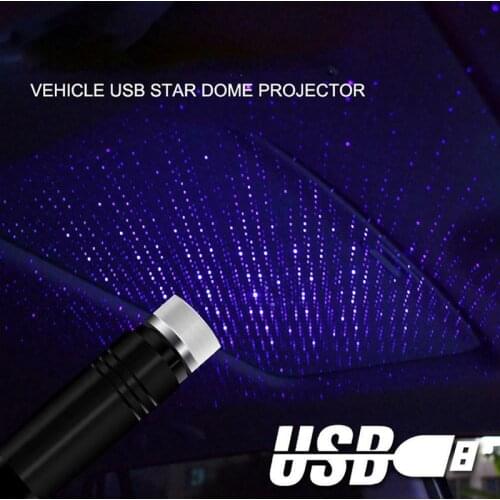 Car Roof Star Light Interior LED Starry Laser Atmosphere Ambient Projector USB Auto Decoration Night Galaxy Lights Projector Led
