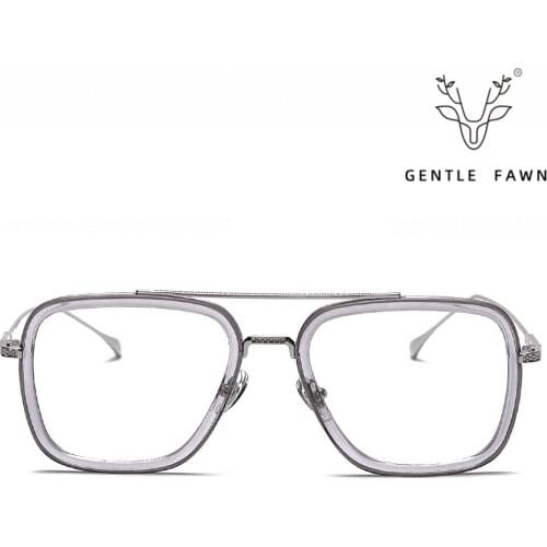 S31394 2021 New Mens Metal Eyewear Square Frame For Big Face Anti-reflective Eyeglasses can fit with prescription lens