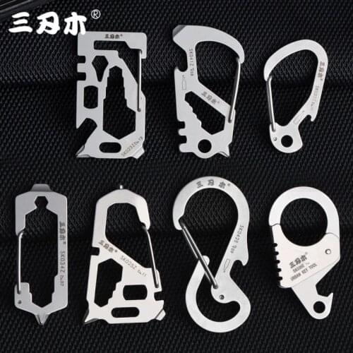 SANRENMU multi-functional key chain/ring/buckle edc multi tools outdoor camping survival Rescue car tools