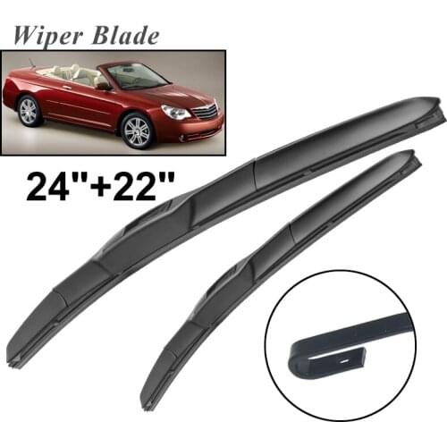 Okowiper RHD & LHD Front Wiper Blades For Chrysler Sebring 2007 - 2011 Windshield Windscreen Front Window 24"+22"