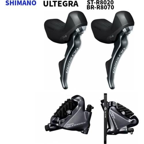 Shimano ULTEGRA ST R8020 Hydraulic Disc Brake DUAL CONTROL LEVER 2x11-Speed ST R8020 DUAL CONTROL LEVER + BR R8070 Brake