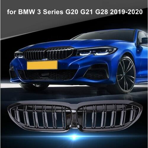 Middle Grille for BMW 3 Series G20 G21 G28 2019-2020 ABS Plastic Front Bumper Grill Auto Styling Car Center Grille Vertical Bar