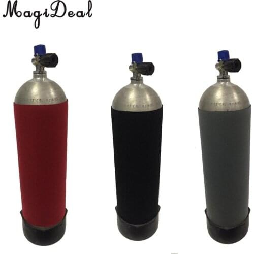 MagiDeal Universal Scuba Diving 12L Tank Gas Cylinder Bottle Neoprene Cover Protective Sleeve Gear Accessories Black/Red/Gray