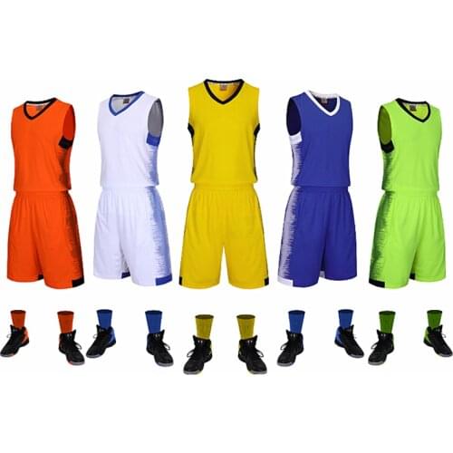 High quality Adult Kids Basketball Jerseys Sets Breathable Quick-drying Children basketball sports suits Uniforms shorts