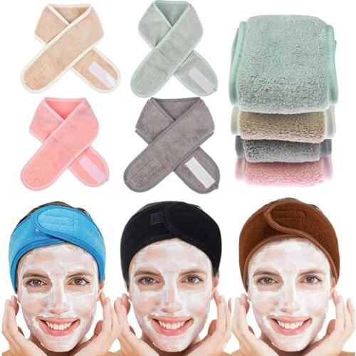 Ladies Wash Makeup Hair Band Adjustable SPA Facial Hair Band Wash Face Bath Stretchable Water Shampoo Band Sports Hair Band