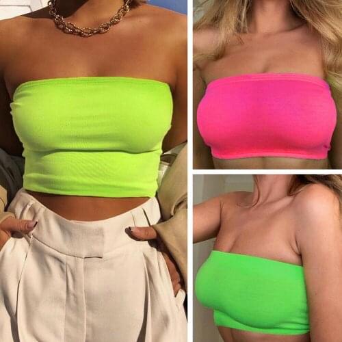 2021 Summer Sleeveless Womens Bralette Plain Off Shoulder Vest Crop Top Tank Tops Bras Bustier Party Solid Sexy Hot Clothes