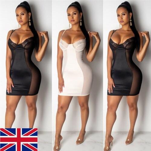 AU Women Bandage Bodycon Sleeveless Dress Club Short Mini Dress
