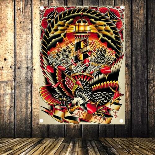 Rock Theme Scary Bloody Wall Art Flag & Banner Canvas Printing Wall Chart Band Logo Metal Music Posters Mural Wall Decoration 5