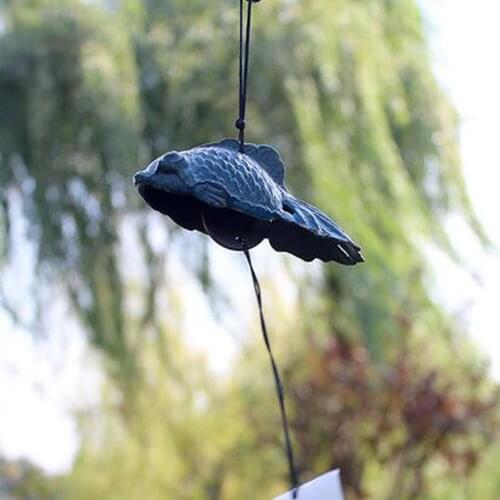 Goldfish Wind Chime Cast Iron Home Yard Garden Temple Decoration Ornament