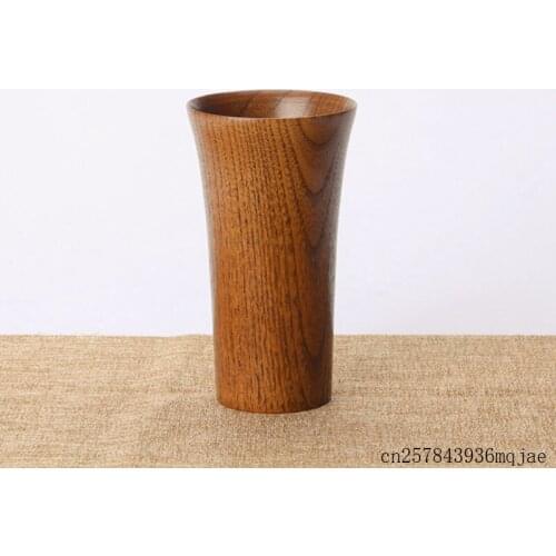20pcs Chinese Wood Cup Handmade Natural Wood Wine Cup Solid Wooden Tea Drinking Mugs 220ML