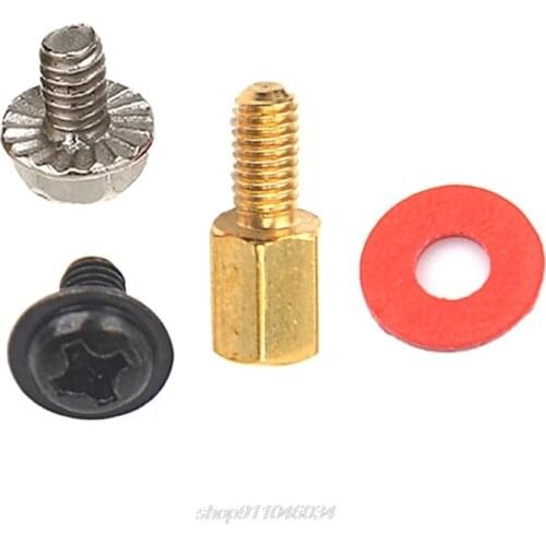 20Pcs PC Case Fans 6.5mm 6-32-M3 Motherboard Riser+20Pcs Screws + 20Pcs Washers Gasket Brass Standoff A05 21 Dropship