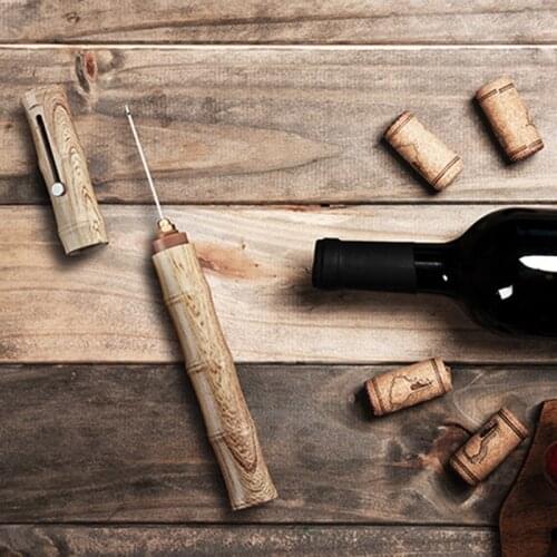 Bamboo Pattern Air Pressure Bottle Opener Piston Style Bottle Opener Set BJStore