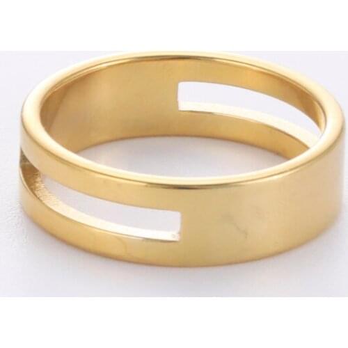 Cazador Fashion Minimalist Womens Rings Stainless Steel Gold Color Geometric Finger Rings Party Jewelry Streewear 2021 Trend