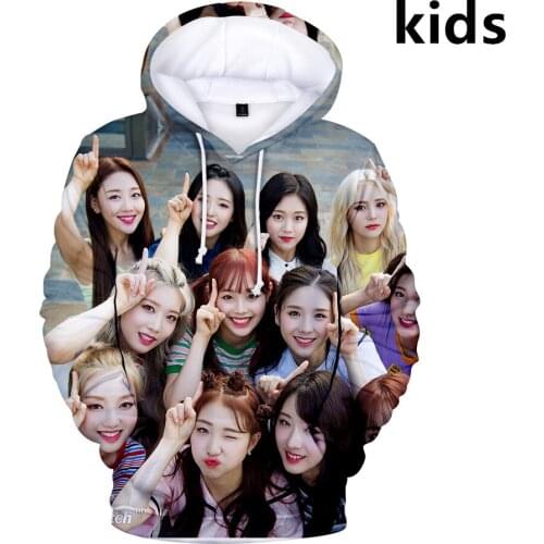 3 To 14 Years Kids Hoodie KPOP LOONA Printed 3D Hoodies Sweatshirt Boys Girls Fashion Cartoon Jacket Coat Children Clothes