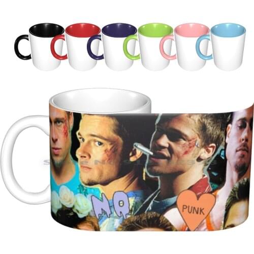 Brad Pitt Edit Tumblr Ceramic Mugs Coffee Cups Milk Tea Mug Brad Pitt Brangelina Creative Trending Vintage Gift Bottle Cup