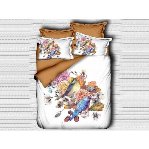 Best Class Digital Printed 3d Single Personality Duvet cover set Birds