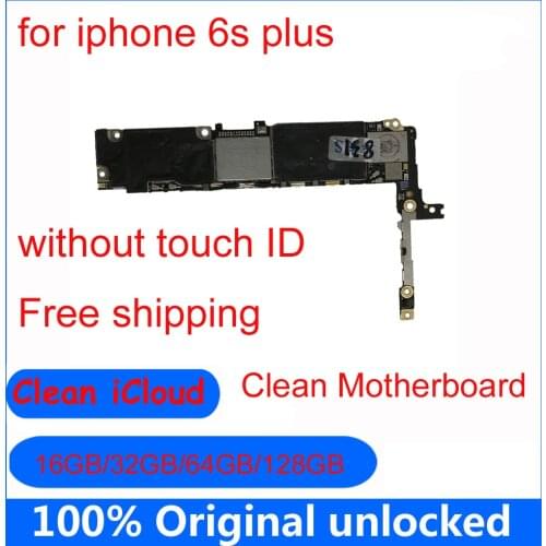 16GB 32GB 64GB 128GB Original unlocked for iphone 6s plus 6sp Clean mainboard without fingerprint for iphone 6s plus Motherboard