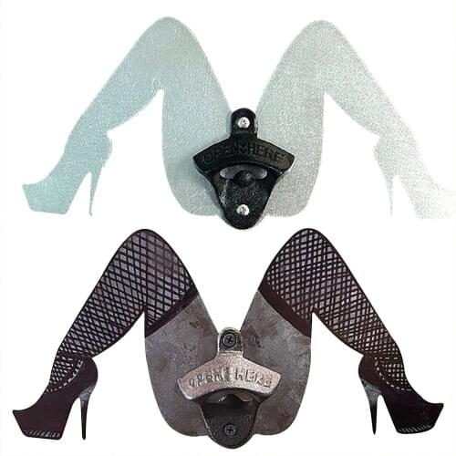 Metal Vintage Funny Legs Vintage Bottle Opener Bar Beer Corkscrew Home Supplies pretty good