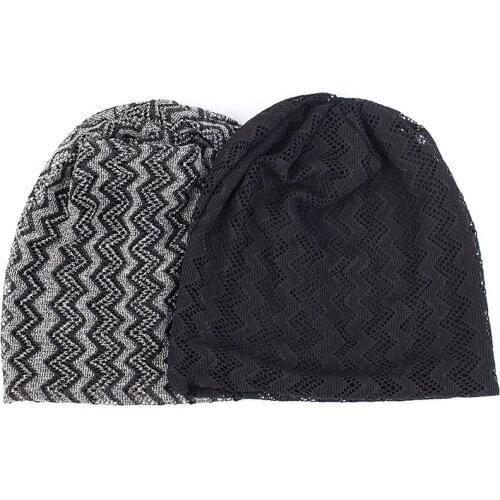 Adult Fashion Pullover Cap For Women Wave Pattern Stripe Design Beanie Hat Baggy Casual Caps Soft Warm Thick Skullies Bonnets