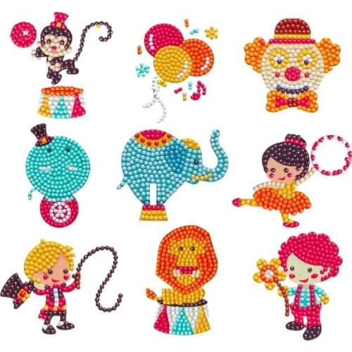 5D DIY Diamond Painting Stickers Kits for Kids, Princess Theme Stick Paint with Diamonds by Number Kit Easy to DIY, Art Craft