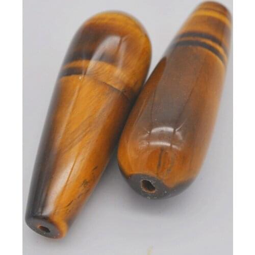 Natural Tigereye Loose Bead Teardrop GEM Pendant Jewelry For Gift making (2 pcs/lot) S034