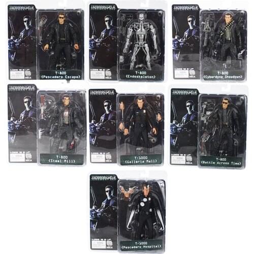 NECA The Terminator 2 Action Figure T-800 / T-1000 PVC Action Figure Toy Model Toy 7 Types 18cm