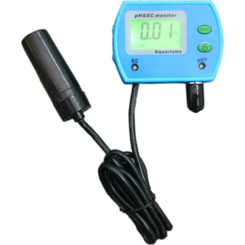 New Handheld Portable Digital Professional 2 in 1 pH Meter Multi-parameter Water Quality Monitor EC meter for Aquarium