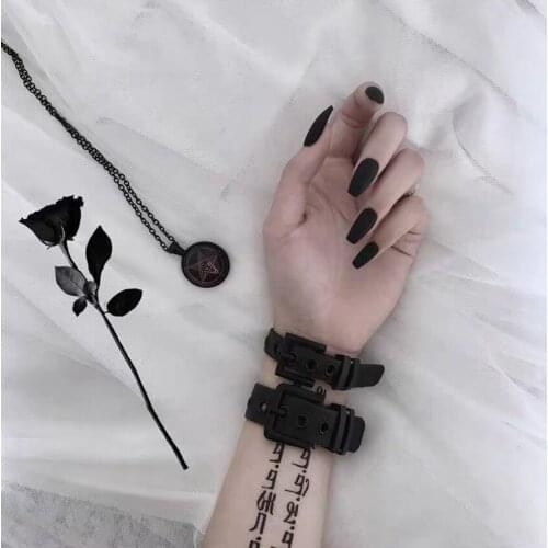 Charm Black Frosted Fake Nail Pieces DIY Nail Jewelry Accessories Nail Salon Tools Supplies 24pcs/box