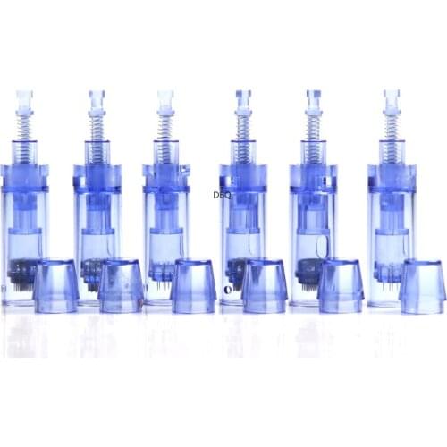 Wholesale Blue Needle Cartridges for Ultima A1 Skin Microneedle Derma Pen Electric Replacement Micro Needle Cartridge Tips 10pcs