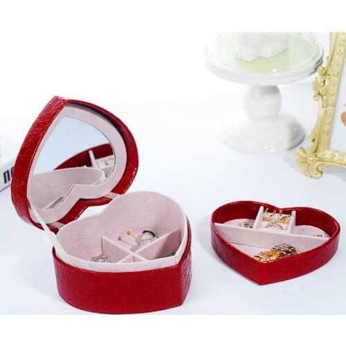 PU Leather Makeup Organizer Women Jewellery Earring Necklace Ring Display Box Female Portable Travel Cosmetics Case Accessories