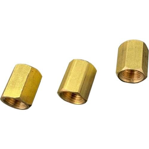 7/16-24 Inverted Flare Union For 1/4 " Brake Line, Brass 3 pc kit