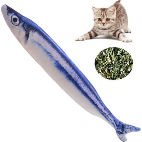 Plush 3D Catnip Fish Stuffed Pillow Doll Fish 20cm Shape Cat Toy Simulation Fish Play Toy For Pet Gifts Pet Chew Toy kitten
