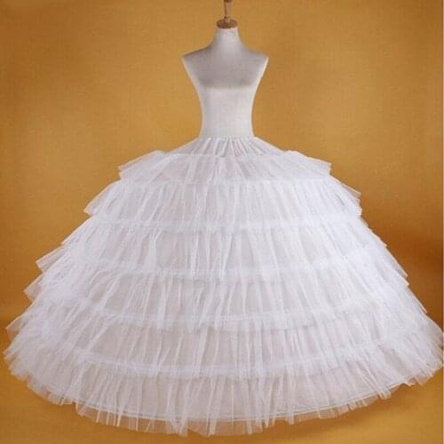 Puffy 7 Hoop Petticoats for Wedding Dress Ball Gown Tulle Crinoline Wedding Accessories