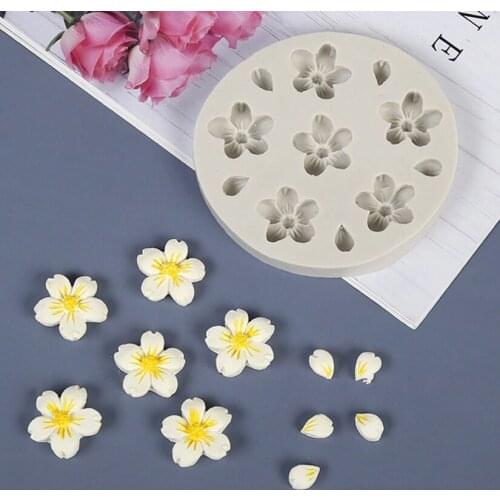 Cherry Blossoms Silicone Sugarcraft Mold Chocolate Cupcake Baking Fondant Cake Decorating Tools
